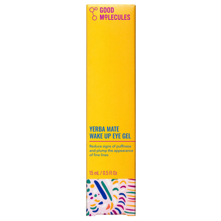 Yerba Mate Wake up Eye Gel - Hydrating Undereye Gel with Hyaluronic Acid & Caffeine, Targets Puffiness, Skincare for Face, 0.5 Fl Oz