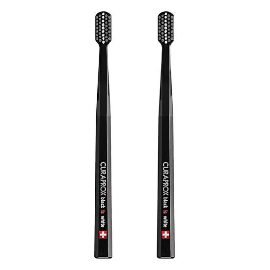 Toothbrush Duo, Black and Black, 2-Pack, Whitening-Friendly