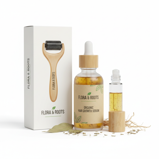 Sérum capillaire bio avec rouleau massant
